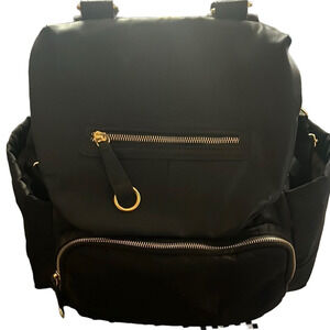 Skip Hop Professional Black Backpack (Diaper bag) with Gold Accents
